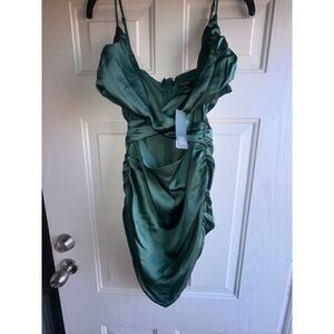 WILD FABLE Women's Sleeveless Mesh Bodycon Dress - Size Large  Green